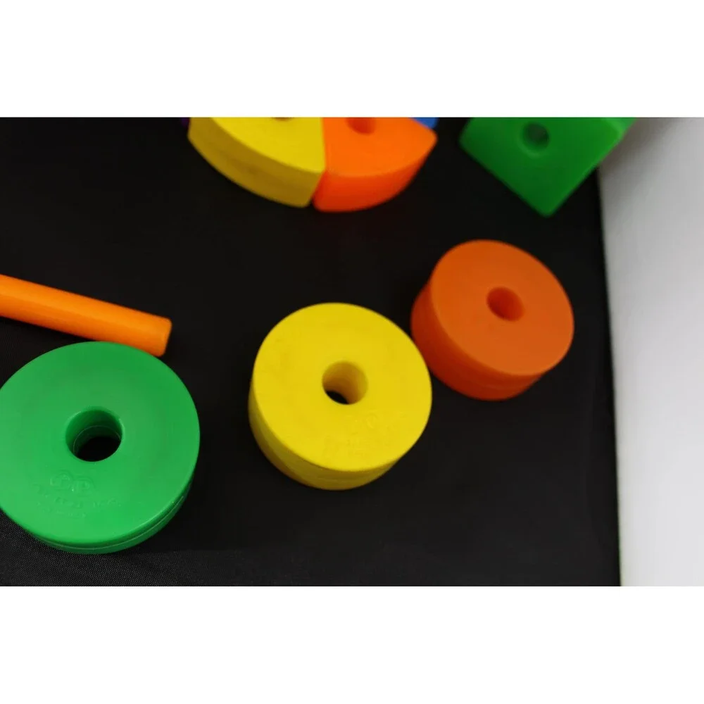 Vintage Fisher-Price Creative Blocks‎ Bold Chunky Stacking Sorting Toy 27 Pieces